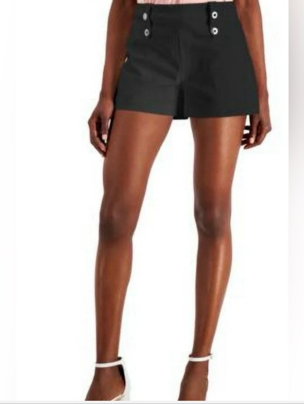 INC High-Waist Black Women's Shorts, NWT - Picture 2 of 3